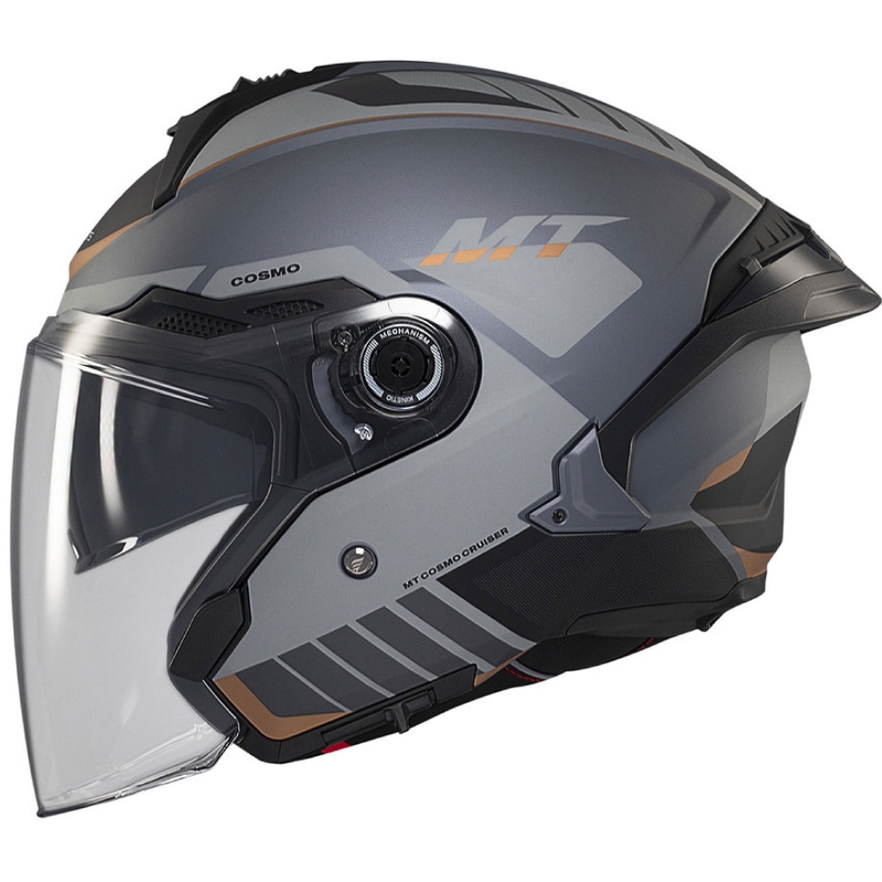 Kask otwarty MT Cosmo SV Cruiser matowo-szary-czarny