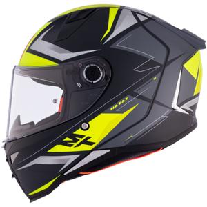Zintegrowany kask motocyklowy MT REVENGE 2 S HATAX C3 czarno-szaro-żółty