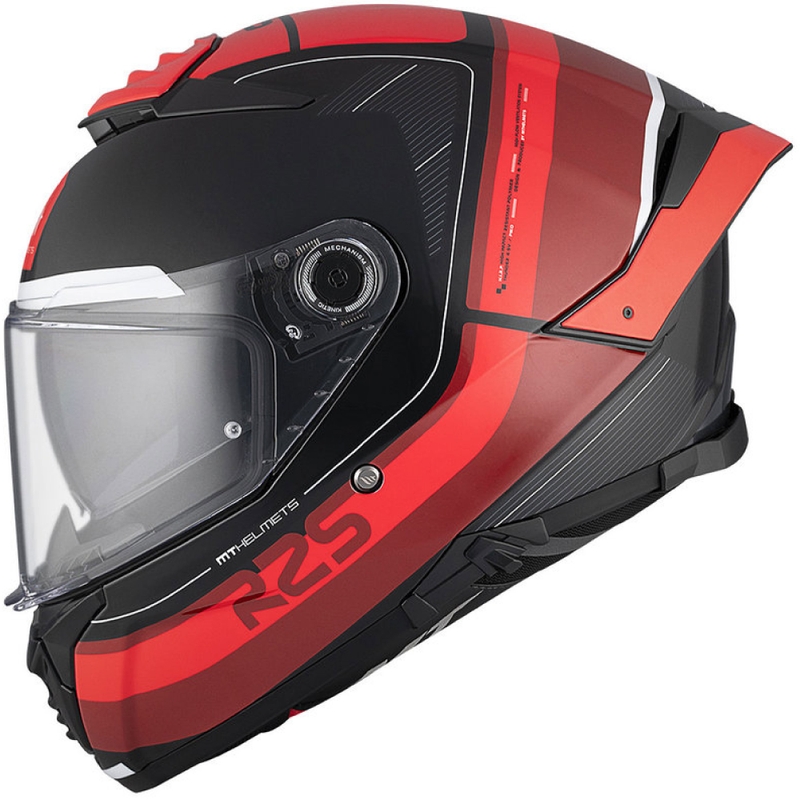 Kask motocyklowy integralny MT THUNDER 4 SV R25 B2 połyskujący czerwono-czarny