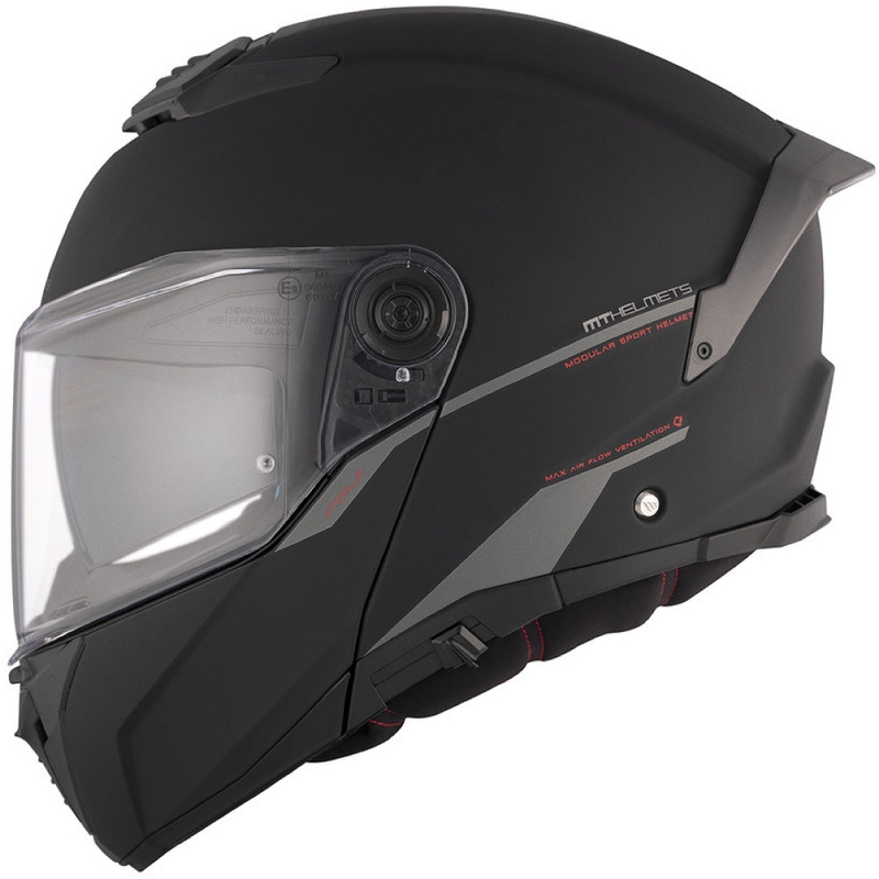 Kask motocyklowy typu flip-up MT ATOM 2 SV SOLID A1 czarny mat