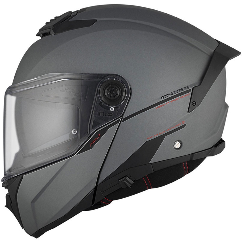 Kask motocyklowy MT ATOM 2 SV SOLID A2 szary matowy