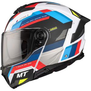 Kask motocyklowy MT ATOM 2 SV BAST A0 czarno-niebiesko-czerwono-biała perła
