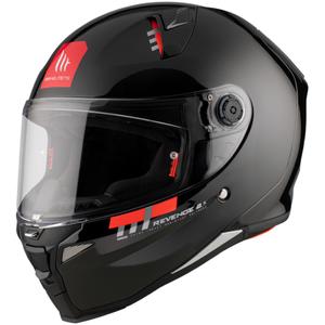 MT REVENGE 2 S SOLID A1 kask motocyklowy integralny czarny połysk