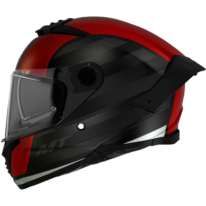 Kask motocyklowy integralny MT THUNDER 4 SV TREADS B5 czarno-czerwony
