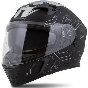 Kask integralny Cassida 3.0 Hack Vision szaro-srebrno-czarny mat