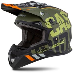 Kask motocrosowy Cassida Cross Cup Sonic pomarańczowo zielony mat