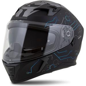 Kask integralny Cassida 3.0 Hack niebiesko-czarny mat