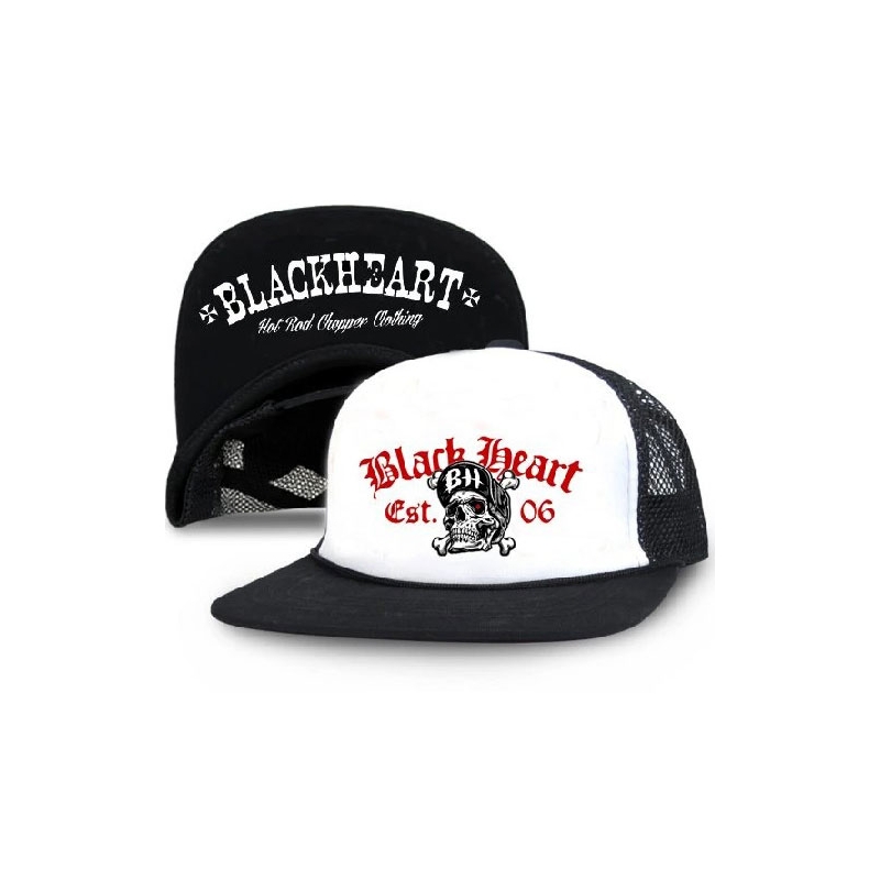 Czarno-biała czapka dziecięca Black Heart Bones