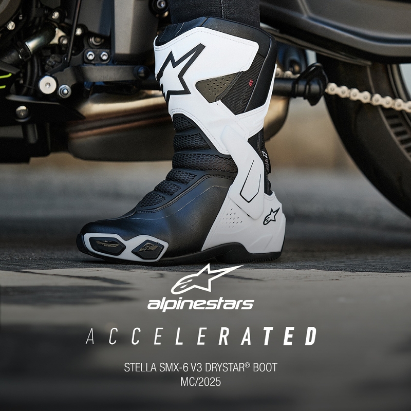 Damskie buty motocyklowe Alpinestars Stella SMX-6 3 Drystar biało-czarne