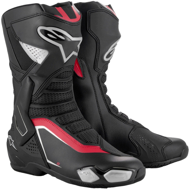 Buty motocyklowe Alpinestars SMX-6 3 czarno-srebrno-czerwone