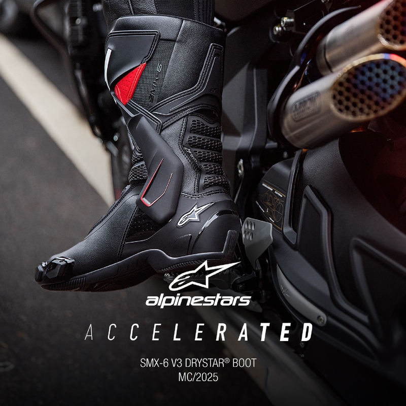 Buty motocyklowe Alpinestars SMX-6 3 Drystar czarno-czerwone