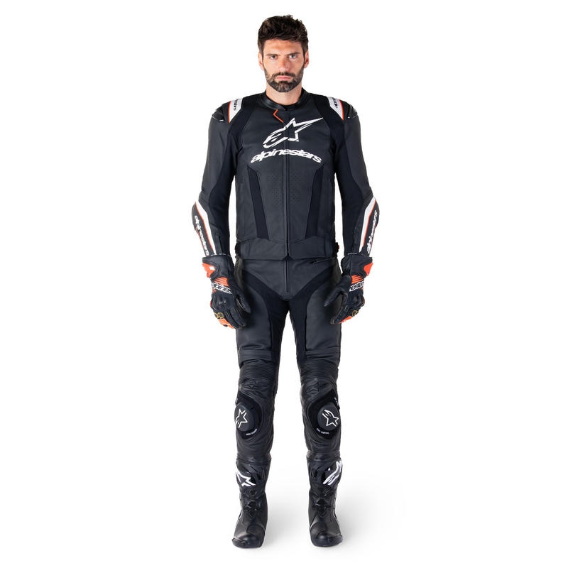 Skórzana kurtka motocyklowa Alpinestars Missile 3 Ignition czarno-biała