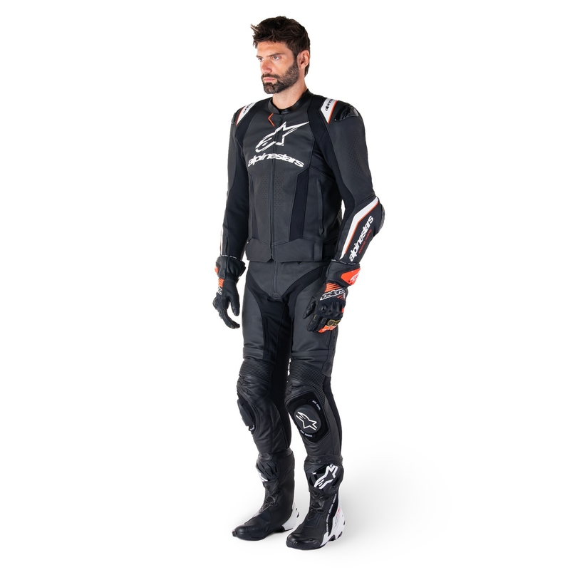 Skórzana kurtka motocyklowa Alpinestars Missile 3 Ignition czarno-biała