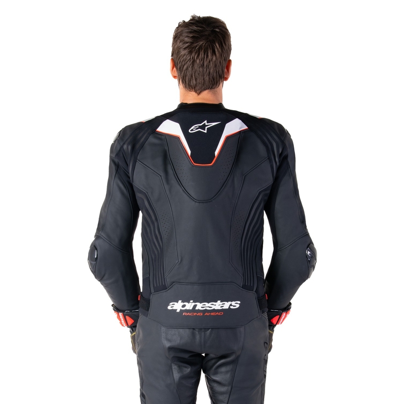 Skórzana kurtka motocyklowa Alpinestars Missile 3 Ignition czarno-biała