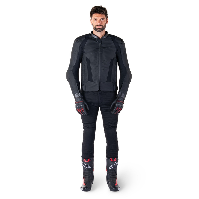 Skórzana kurtka motocyklowa Alpinestars Missile 3 w kolorze czarno-czarnym