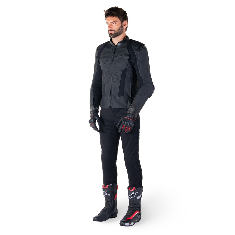 Skórzana kurtka motocyklowa Alpinestars Missile 3 w kolorze czarno-czarnym