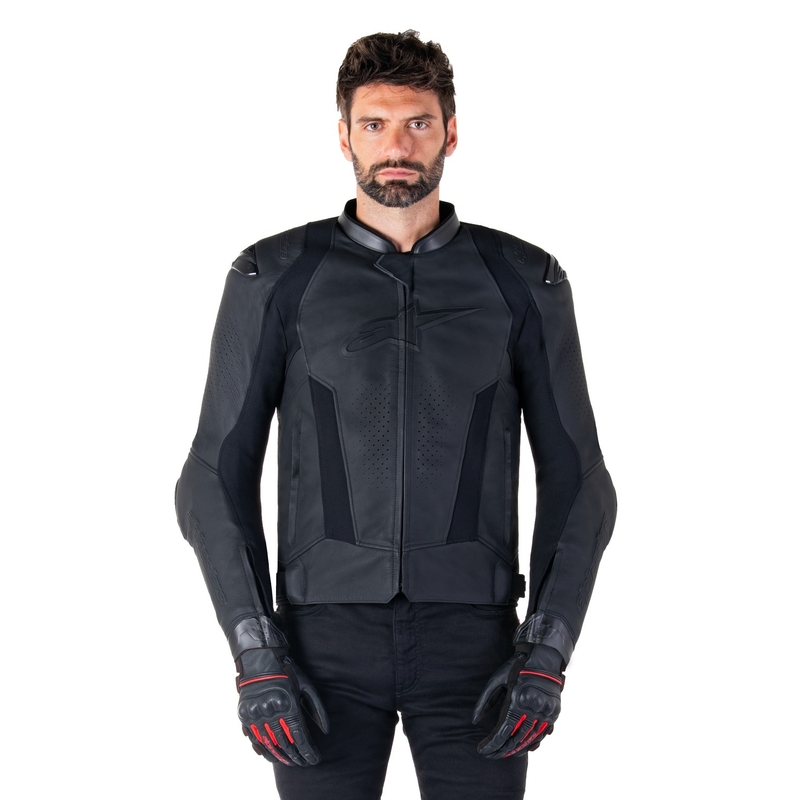 Skórzana kurtka motocyklowa Alpinestars Missile 3 w kolorze czarno-czarnym