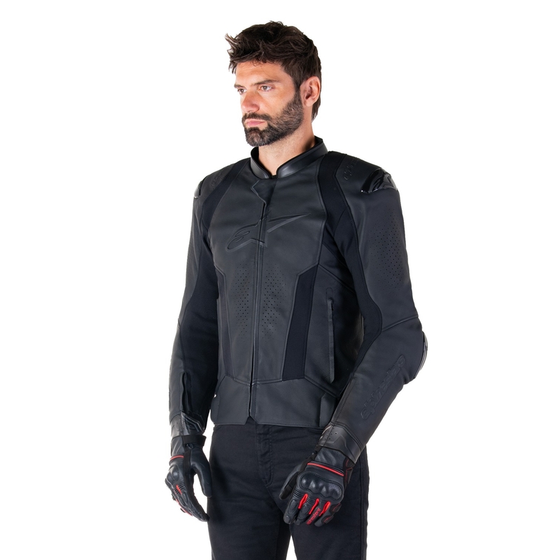 Skórzana kurtka motocyklowa Alpinestars Missile 3 w kolorze czarno-czarnym