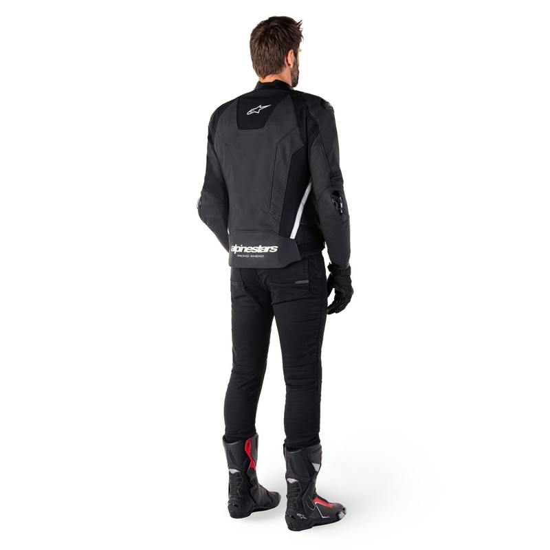 Skórzana kurtka motocyklowa Alpinestars Missile 3 czarno-biała