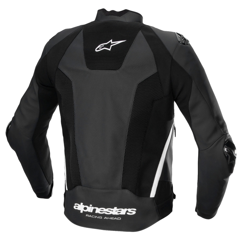 Skórzana kurtka motocyklowa Alpinestars Missile 3 Airflow czarno-biała