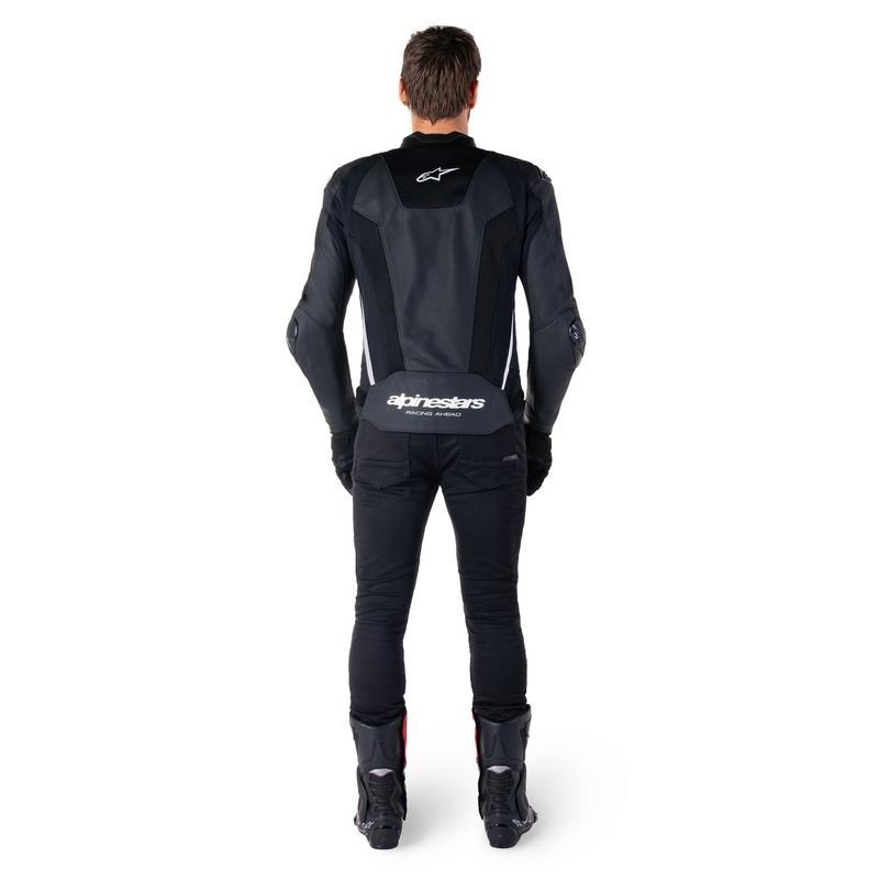 Skórzana kurtka motocyklowa Alpinestars Missile 3 Airflow czarno-biała