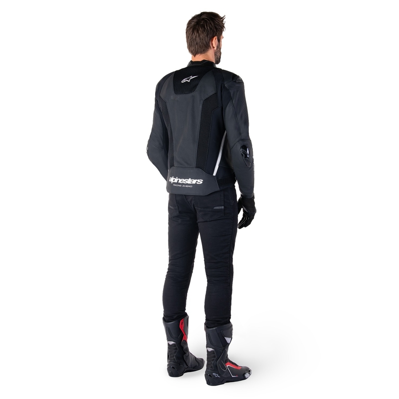 Skórzana kurtka motocyklowa Alpinestars Missile 3 Airflow czarno-biała