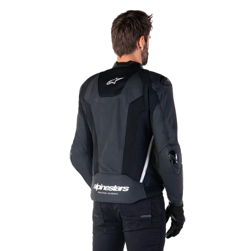 Skórzana kurtka motocyklowa Alpinestars Missile 3 Airflow czarno-biała