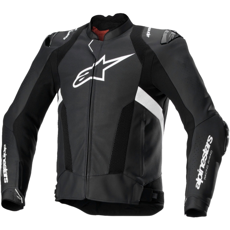 Skórzana kurtka motocyklowa Alpinestars Missile 3 Airflow czarno-biała
