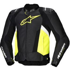 Skórzana kurtka motocyklowa Alpinestars Missile 3 Airflow czarno-fluo żółto-biała
