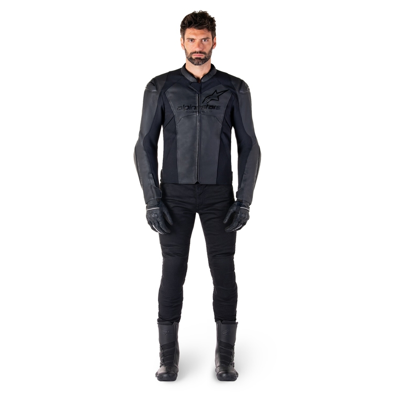 Skórzana kurtka motocyklowa Alpinestars Faster 3 w kolorze czarno-czarnym