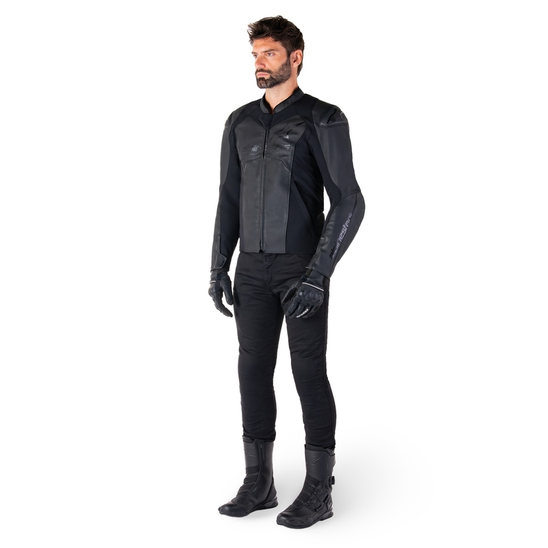 Skórzana kurtka motocyklowa Alpinestars Faster 3 w kolorze czarno-czarnym