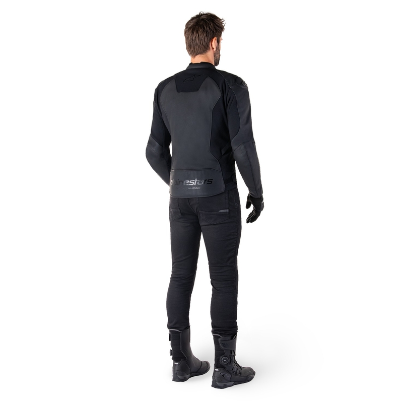 Skórzana kurtka motocyklowa Alpinestars Faster 3 w kolorze czarno-czarnym