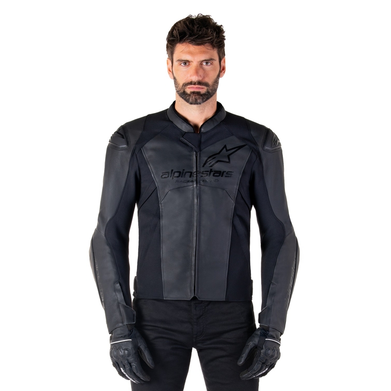 Skórzana kurtka motocyklowa Alpinestars Faster 3 w kolorze czarno-czarnym