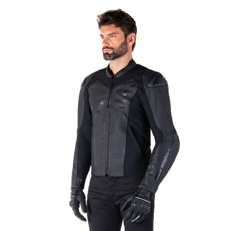 Skórzana kurtka motocyklowa Alpinestars Faster 3 w kolorze czarno-czarnym