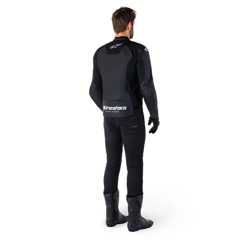 Skórzana kurtka motocyklowa Alpinestars Faster 3 czarno-biała