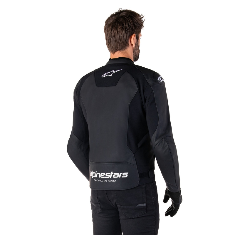 Skórzana kurtka motocyklowa Alpinestars Faster 3 czarno-biała