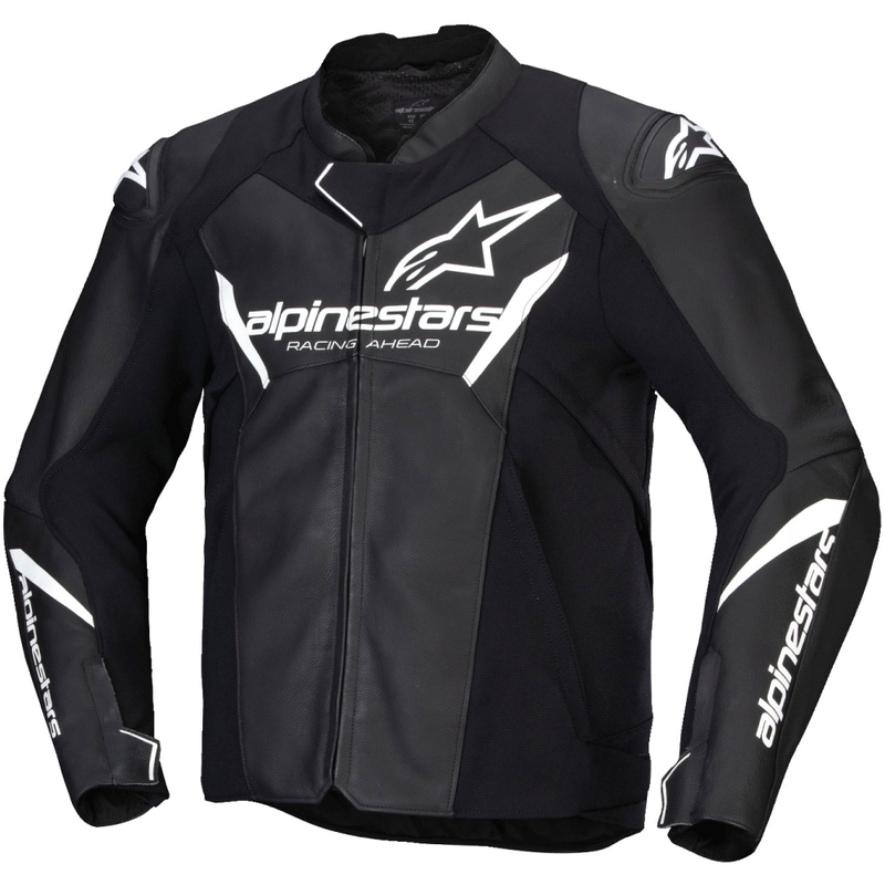 Skórzana kurtka motocyklowa Alpinestars Faster 3 czarno-biała