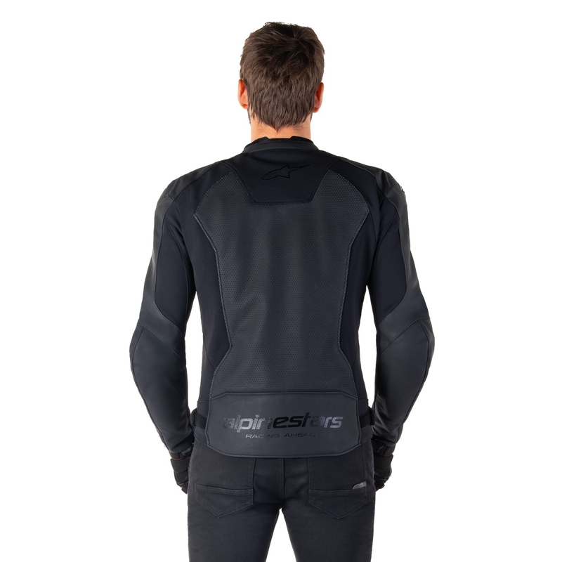 Skórzana kurtka motocyklowa Alpinestars Faster 3 Airflow w kolorze czarno-czarnym