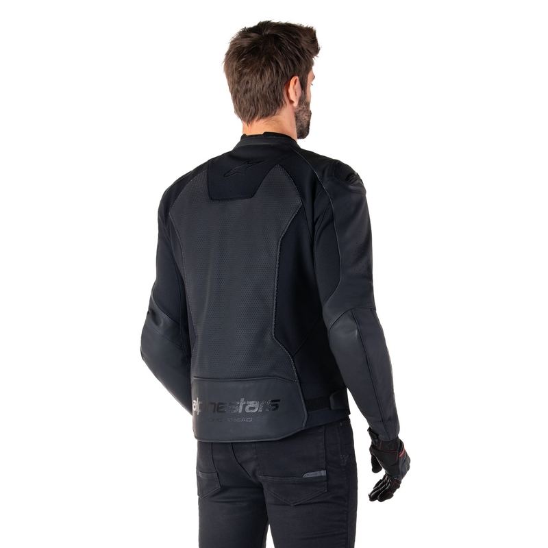 Skórzana kurtka motocyklowa Alpinestars Faster 3 Airflow w kolorze czarno-czarnym