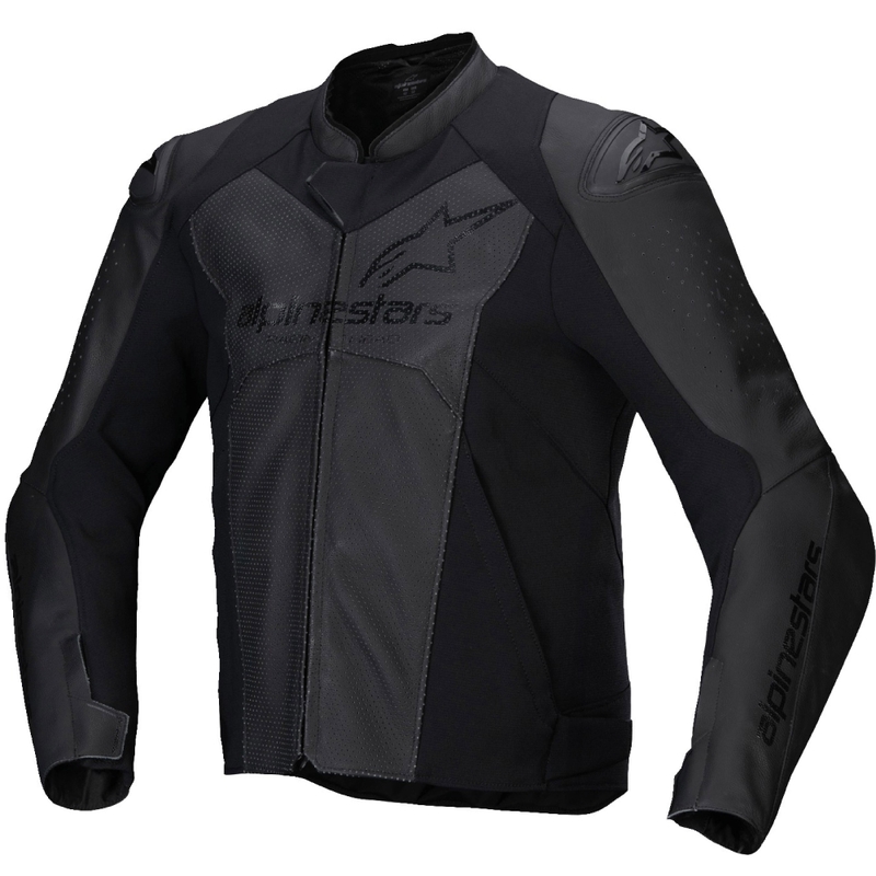 Skórzana kurtka motocyklowa Alpinestars Faster 3 Airflow w kolorze czarno-czarnym