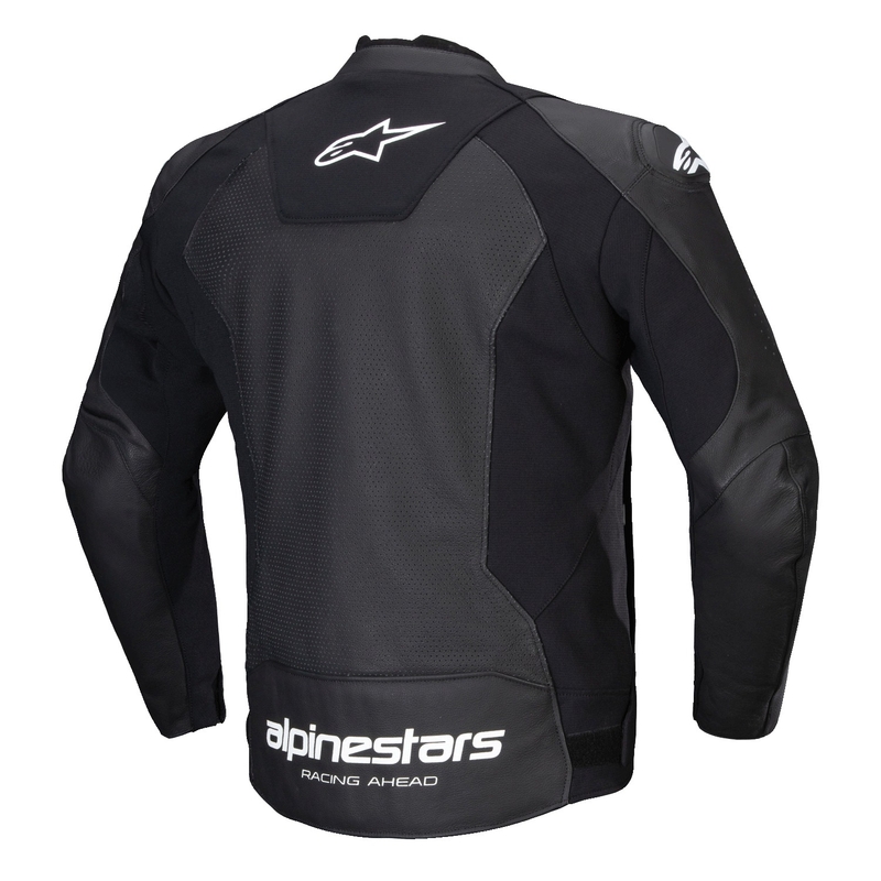 Skórzana kurtka motocyklowa Alpinestars Faster 3 Airflow czarno-biała