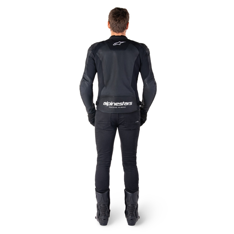 Skórzana kurtka motocyklowa Alpinestars Faster 3 Airflow czarno-biała