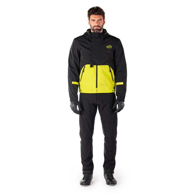 Wodoodporna kurtka motocyklowa Alpinestars Mootant Parka w kolorze czarno-fluo-żółtym