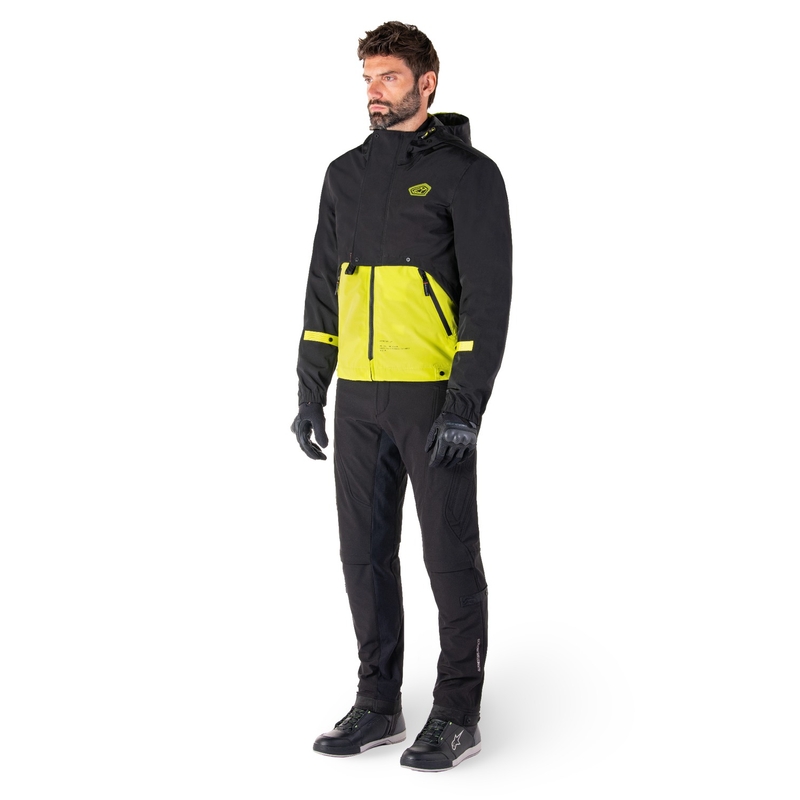 Wodoodporna kurtka motocyklowa Alpinestars Mootant Parka w kolorze czarno-fluo-żółtym