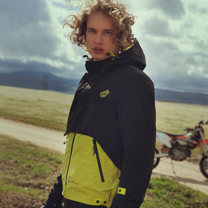 Wodoodporna kurtka motocyklowa Alpinestars Mootant Parka w kolorze czarno-fluo-żółtym