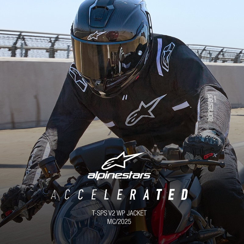 Alpinestars T-SPS 2 Wodoodporna kurtka motocyklowa czarno-biała