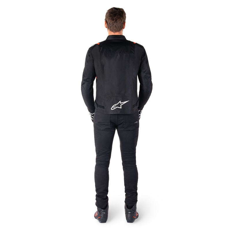 Alpinestars T-SPS 2 Wodoodporna kurtka motocyklowa w kolorze czarno-biało-fluoczerwonym