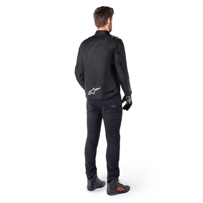 Alpinestars T-SPS 2 Wodoodporna kurtka motocyklowa w kolorze czarno-biało-fluoczerwonym