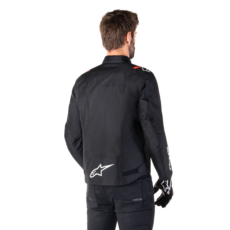 Alpinestars T-SPS 2 Wodoodporna kurtka motocyklowa w kolorze czarno-biało-fluoczerwonym