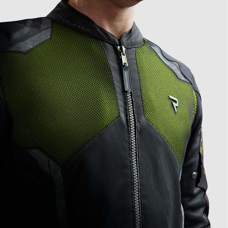 Kurtka motocyklowa Rebelhorn Jax czarno-fluo-żółta